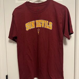 Arizona State Sun Devils Shirt Red Yellow Kids XL or Women’s Small